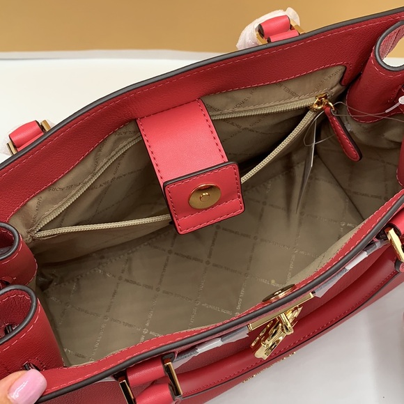 MICHAEL KORS HAMILTON MEDIUM SATCHEL   COLOR: LIGHT BERRY SHERBET  NWT - Picture 12 of 14